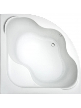 Polish white acrylic symmetrical corner bathtub ESSENTE ORUNA 150x150 cm with a guarantee of 15 years acrylic coating